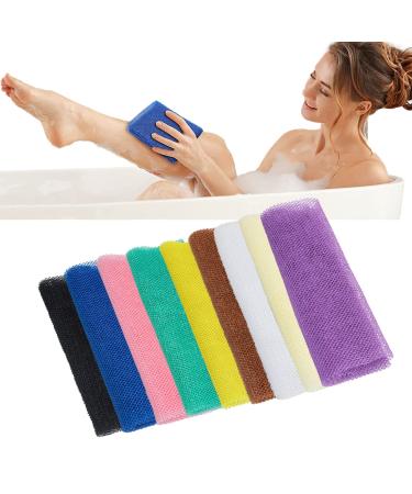 3/6/9 Pieces African Exfoliating Net african net sponge African Long Body Net Sponges Skin Back Scrubber for Daily Shower Bathing Exfoliating (Color random 3pcs)