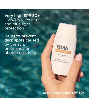 ISDIN Fotoultra Spot Prevent Color SPF 50+ Facial Sunscreen with Daily Use Color that Helps Prevent Sun Spots - Buy Online on GoSupps.com