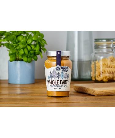 Whole Earth Smooth Organic Peanut Butter 340 g Jar Original Nut Spread Made with All Natural Ingredients No Added Sugar Gluten Free Vegetarian & Vegan Friendly - Buy Online on GoSupps.com