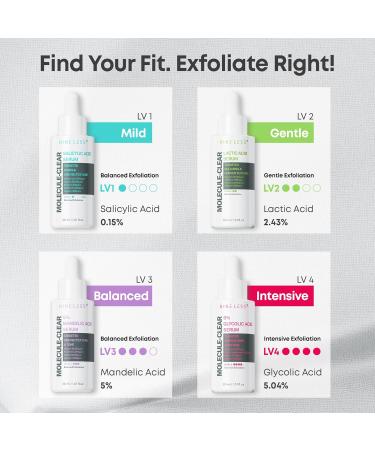 NINELESS Molecule-Clear 5% Mandelic Acid Serum - Korean Skincare Gentle AHA Exfoliating for Sensitive Skin - Panthenol Allantoin Sodium Hyaluronate - Hydrating Soothing Barrier Support 1.01 fl oz 03 Mandelic Acid (Bala  - Buy Online on GoSupps.com