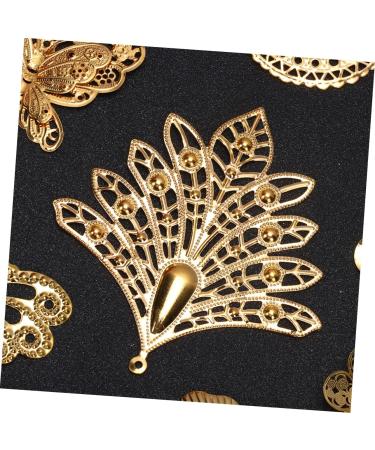 COHEALI 37pcs Bridal Headpiece Gold Butterfly Charm Metal Hollow 3d Charms Crafts Hollow Out Bride Beads - Buy Online on GoSupps.com