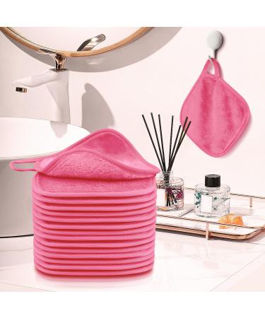 NineEigh 15-Pack Microfiber Makeup Towels - Washable 15x15cm Reusable Face Cleaning Cloths for Daily Travel & Cosmetic Erasing - Pink Rosa - Buy Online on GoSupps.com