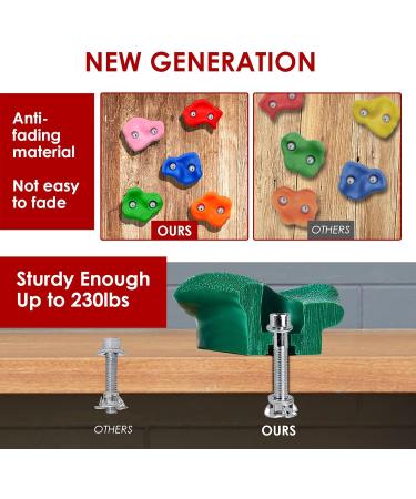 Jiuzcare 20-Pack Children s Climbing Handles & Stones - Indoor/Outdoor Multicolored Climbing Wall Accessories for Kids - Buy Online on GoSupps.com