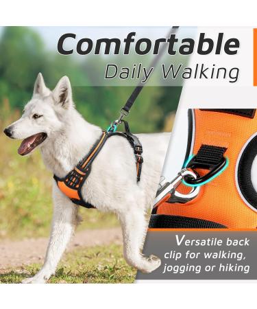 Adjustable No Pull Dog Harness - Padded Front Puppy Vest with Handle - Reflective Breathable Mesh for Outdoor Adventures - Comfort Control - Orange (1 Pack) - Buy Online on GoSupps.com