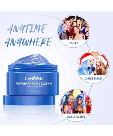 Royal Blue Hair Color Wax 150g - Washable Temporary Hair Dye for Party, Cosplay & Halloween - Buy Online on GoSupps.com