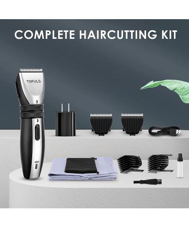 Rechargeable Hair Clippers for Men - Waterproof Cordless Electric Trimmer for Professional Hair Cutting - Men's Grooming Kit with Extra Blade - Silver - Buy Online on GoSupps.com