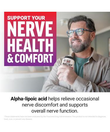 Force Factor Daily Relief Nerve Supplement with Alpha Lipoic Acid, B Vitamins, CoQ10 & Acetyl-L-Carnitine HCl for Nerve Discomfort in Hands, Feet, Toes & Fingers, Blueberry Acai, 30 Soft Chews - Buy Online on GoSupps.com