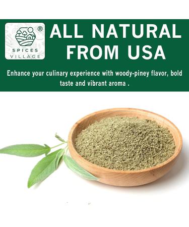 Spices Village Ground Sage 3.5 oz - Pure Mediterranean Seasoning | Kosher, Gluten Free, Non GMO | Resealable Bulk Bag - Buy Online on GoSupps.com