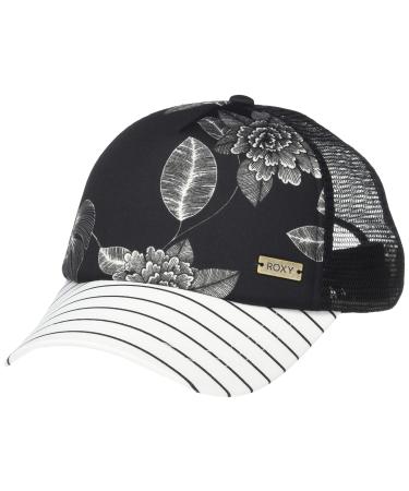 Roxy Women's Water Come Down Trucker Hat One Size Bright White Jungle Boogie