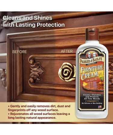 Parker & Bailey Furniture Cream - 8 oz Multisurface Wood Cleaner & Polish - Buy Online on GoSupps.com