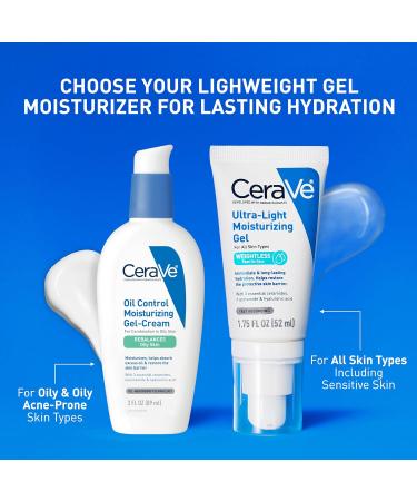 CeraVe Ultra-Light Moisturizing Gel | Weightless Hydrating Face Moisturizer with Ceramides & Niacinamide | Oil-Free Fragrance-Free | 1.75 FL Oz - International Shipping Available - Buy Online on GoSupps.com