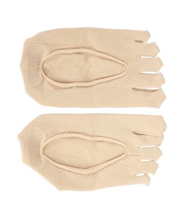 Toe Socks for Women Low Cut Polyester Socks to Absorb Sweat Skin-coloured