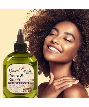 Natural Queen Castor Rice Protein Hair Oil - Natural - 7.1 Fl Oz. - Buy Online on GoSupps.com