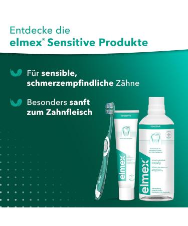 Elmex Mouthwash Sensitive 400ml - Extra Protection for Sensitive Teeth | Alcohol-Free Mint Flavor | 3-Pack Rinse for Daily Care - Buy Online on GoSupps.com