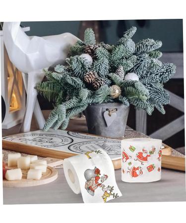 2 Rolls Christmas Toilet Paper Santa Claus Printed Christmas Toilet Roll Funny Merry Xmas Toilet Paper Bulk for Bathroom Decor Stocking Stuffers Party Favors - Buy Online on GoSupps.com