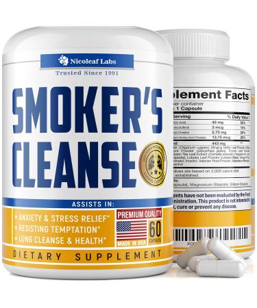 Smoker's Cleanse - Quit Smoking Aid & Respiratory Support - Made in USA - Lung Cleanse and Detox for Smokers - Start New Life Today with All-Natural Lung Support Supplement - Vegan-Friendly -60 caps