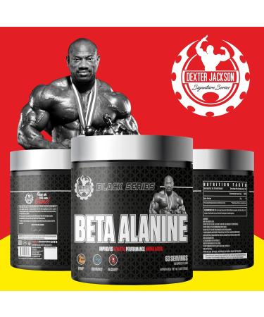 Dexter Jackson Black Series Beta Alanine Powder - Premium Amino Acid Supplement for Endurance & Performance | 63 Servings 250G | International Shipping Available - Buy Online on GoSupps.com