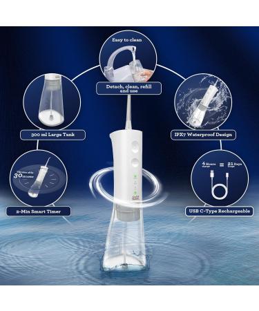 GuruNanda Advanced Dental Water Flosser 2.0 | 300 ml White | International Shipping Available - Buy Online on GoSupps.com