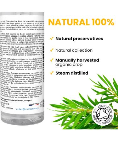 bleu & marine Bretania - Tea Tree Anti Acne Hydrolat 200 ml | Natural Skin Care | Multifunctional Use | Vitamin E Enriched | Easy to Use 200 Milliliters - Buy Online on GoSupps.com