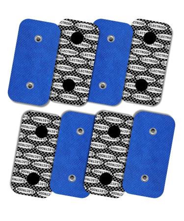 TENSPAD SILVER 8 electrodes with silver pattern for Compex 50x100 mm with 2 SNAP connectors