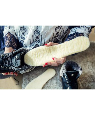Kaps Winter Sheep Wool Insole Set - 4 Pair Pack for Shoes & Boots | Warm & Soft Inserts for Adults | Cut to Size Unisex Insoles - Buy Online on GoSupps.com