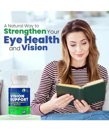 Vision Support Eye Vitamins for Macular Health | Supplements with Lutein Zinc Vitamin A & Bilberry | Areds 2 Formula for Red & Dry Eyes Sight Care (1 Bottle 60 Capsules) 60 Count (Pack of 1) - Buy Online on GoSupps.com