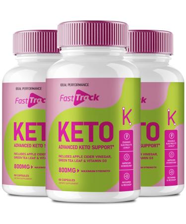 Fast Track Keto Capsules Fasttrack Advanced Formula Supplement Pills - Maximum Strength Fast Track Health and Wellness Capsules All Natural Keto Pills Fasttrack Keto Reviews (3 Pack)