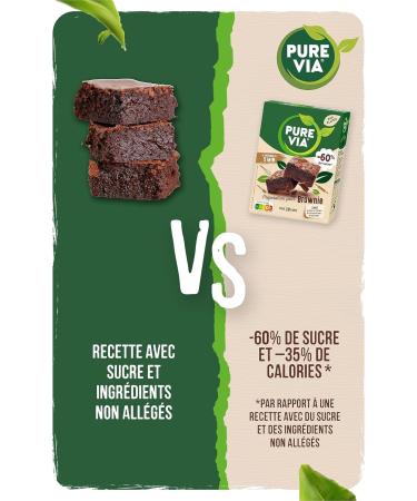 Pure Via - Preparation for Brownie - Less than 60% sugar - 337g - Buy Online on GoSupps.com