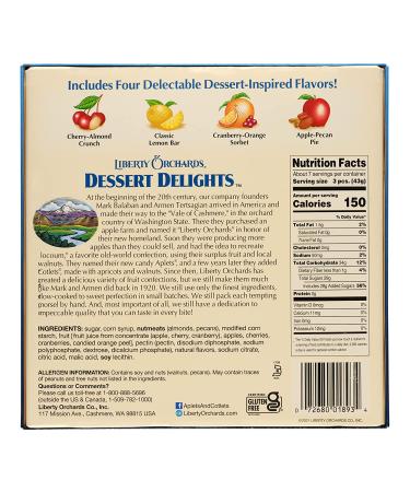 Liberty Orchards Dessert Delights  Fruit & Nut Candies  10 Ounce - Buy Online on GoSupps.com