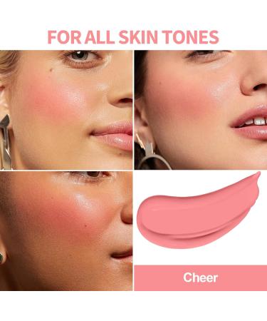 FV Liquid Blush High Pigmented Soft Cream Blush for Cheeks Long Lasting Blush Liquid with Dewy Finish Breathable & Lightweight Makeup Blush for Natural Look (Cheer 5g) Cheer 5 g (Pack of 1) - Buy Online on GoSupps.com