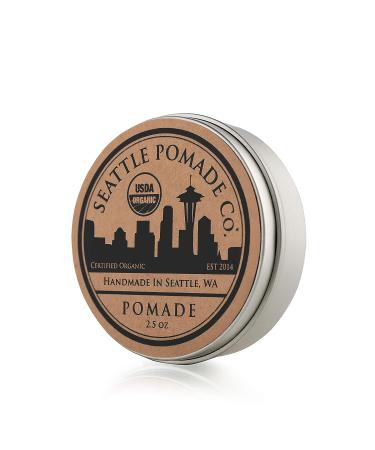 Seattle Pomade Co. USDA Certified Organic Pomade - Medium Hold & High Shine Styling Formula for Straight, Thick, and Curly Hair - Non GMO - Buy Online on GoSupps.com