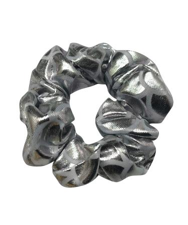 Hologram Metallic Silver Hair Scrunchies Set - 6 Pcs Ponytail Holders for Gym Dance Parties - Buy Online on GoSupps.com