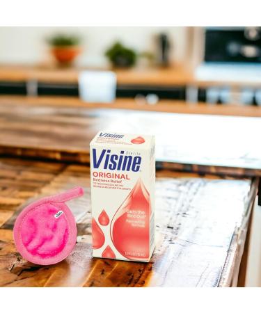 Buy Johnson & Johnson Visine Eye Drops 0.5 Fl Oz - Fast-Acting Dry Eyes Relief with Moofin Makeup Cleansing Cloth - Pack of 3 for Redness & Minor Irritations - International Shipping Available - Buy Online on GoSupps.com