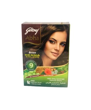 Abha Brown Henna Colour - 100% grey coverage