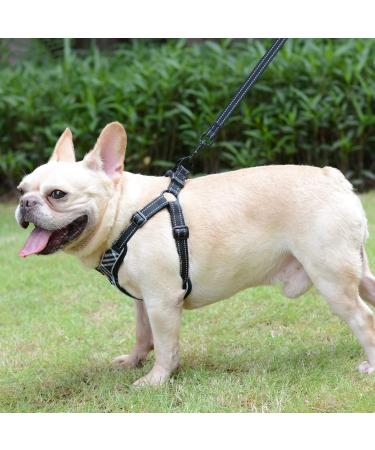 Elevant Dog Harness Adjustable Step-in Reflective Breathable Harness Soft Padded Lightweight Vest Harness with Front Clip Escape Proof Easy Control for Outdoor Walking Training (M Black Plaid) M Black Plaid - Buy Online on GoSupps.com