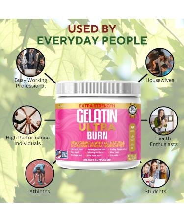 GelatinBurn Powder - Official GelatinBurn Premium Supplement Advanced Formula All Natural GelatinBurn Daily Formula Powder for Overall Health Lifestyle & Wellness Support 60 Servings (1) - Buy Online on GoSupps.com