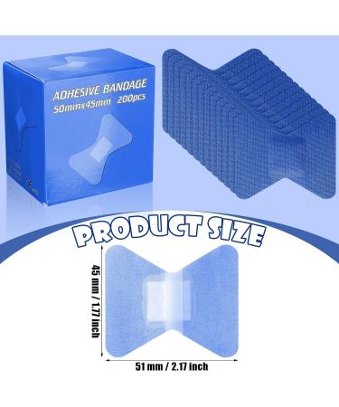 200 Count Butterfly Fabric Bandages | Flexible Finger Tips Adhesive Bandages for Kids and Adults | Small First Aid Supplies in Blue | 2.01 x 1.77 - Buy Online on GoSupps.com
