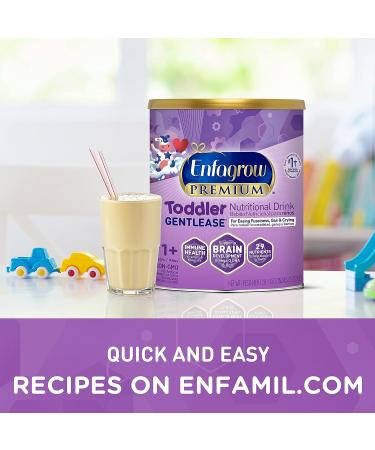 Enfagrow Premium Gentlease Toddler Nutritional Drink - Omega-3 DHA, Prebiotics, Vitamins - Non-GMO - 4 Pack (116.4 Oz) - Buy Online on GoSupps.com