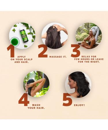 Orientana Hair Therapy Coconut with Amla & Neem - 99.9% Natural Vegan Treatment for Split Ends, Hair Loss, Growth, Dandruff & Damaged Hair - 105ml - Buy Online on GoSupps.com