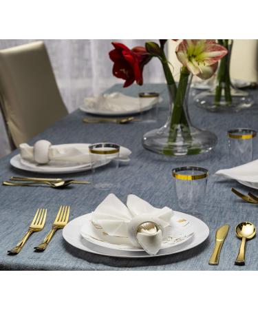 Plasticpro Disposable Heavy Duty Gold Plastic Forks - Pack of 40 Forks | Fancy Silverware for Catering, Events, Parties, and Weddings - Buy Online on GoSupps.com