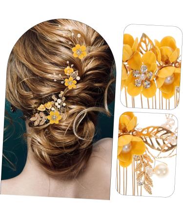 Angoily 4 Sets Hairpin Floral Decor Flower Hair Comb Wedding Party Headpieces Wedding Hair Pin Flower Hair Comb Clip Hair Barrettes Bridal Headdress Zinc Alloy Women's Korean Pearl Flower - Buy Online on GoSupps.com