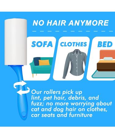 Lint Roller 400 Sheets - Pet Hair Remover for Couch, Clothes, Furniture, Carpet - Buy Online on GoSupps.com