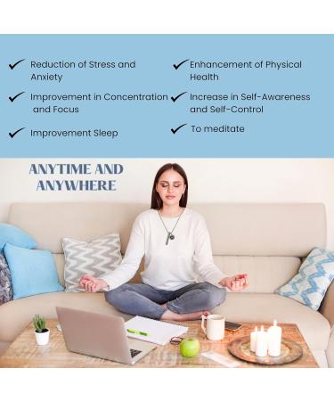 ANA & HANA Mindful Breathing Necklace | Essential Oil Diffuser Pendant for Anxiety Relief Stress Reduction Meditation Aromatherapy & Better Sleep - International Shipping Available - Buy Online on GoSupps.com