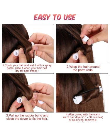 60 Permanent Hair Rods - Non-Slip Cold Wave Curlers Short Plastic Hair Rolls with Rubber Bands - 0.63 Inches (Pack of 60) - Buy Online on GoSupps.com