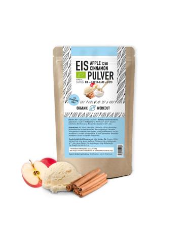 Lower -Carb* crunchy apple cinnamon ice mix - creamy ice cream with erythritus organic without sugar additive only 3 g usable carbohydrates - keto without maltit - gluten -free organic - 125 g organic workout