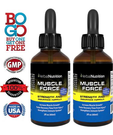 Muscle Force Strength & Endurance Spray Formula - 2 Bottle Pack, 200mg Growth Formula - 2oz/bottle - Buy Online on GoSupps.com