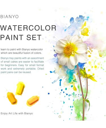 Bianyo 36 Colors Watercolor Paint Set with Brushes, Paper, Swatch & Pouch - Buy Online on GoSupps.com