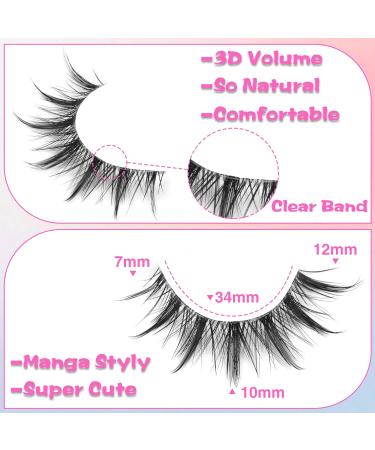 EYDEVRO Manga Lashes Natural Look Anime Lashes - Clear Band - Buy Online on GoSupps.com