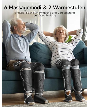 Alloy Air Compression Leg Massage Device - 6 Modes & 3 Intensities for Improved Circulation Muscle Fatigue Relief & Edema Reduction - Buy Online on GoSupps.com