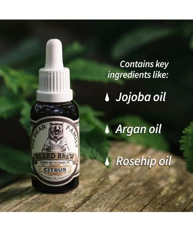Men's Citrus Beard Oil 30ml - Hydrating Jojoba & Argan Oil Blend for Soft, Healthy Beard Growth - Buy Online on GoSupps.com